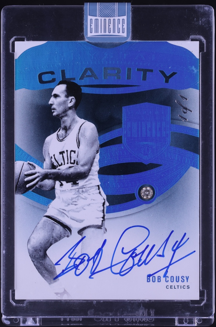 2024 Panini Eminence Crystal Clarity Diamond Gems Platinum Bob Cousy AUTO 1/1 #CCD-COU