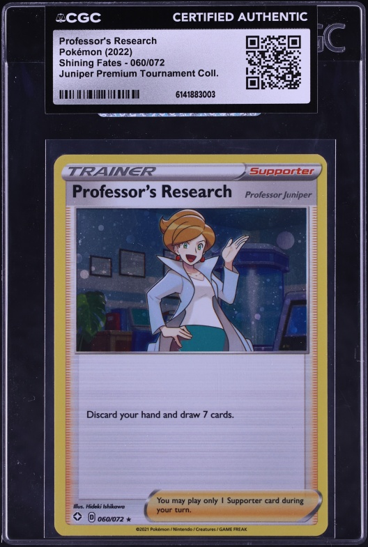 2022 Pokemon SWSH Shining Fates Premium Tournament Professor's Research  #060 CGC AUTH on Fanatics Collect