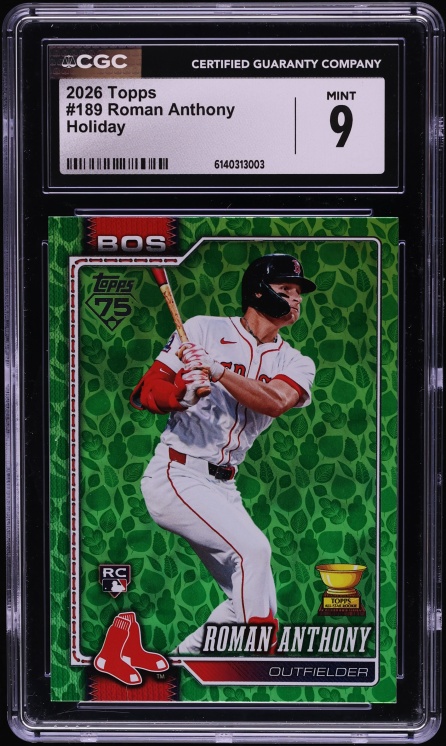 2026 Topps Holiday Roman Anthony ROOKIE #189 CGC 9 MINT