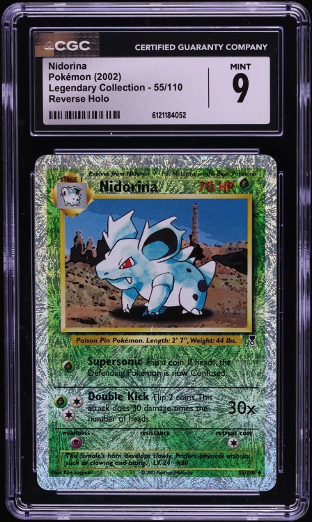 2002 Pokemon Legendary Collection Reverse Holo Nidorina #55 CGC 9 MINT