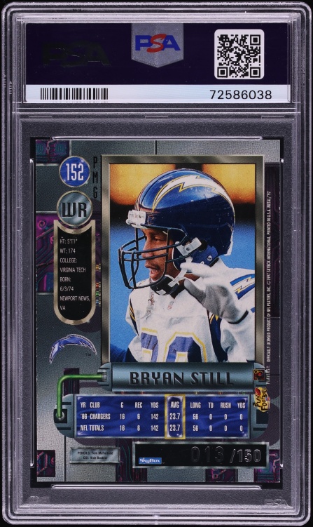 1997 Metal Universe Precious Metal Gems PMG Green Bryan Still /150 #152 PSA 7 NRMT