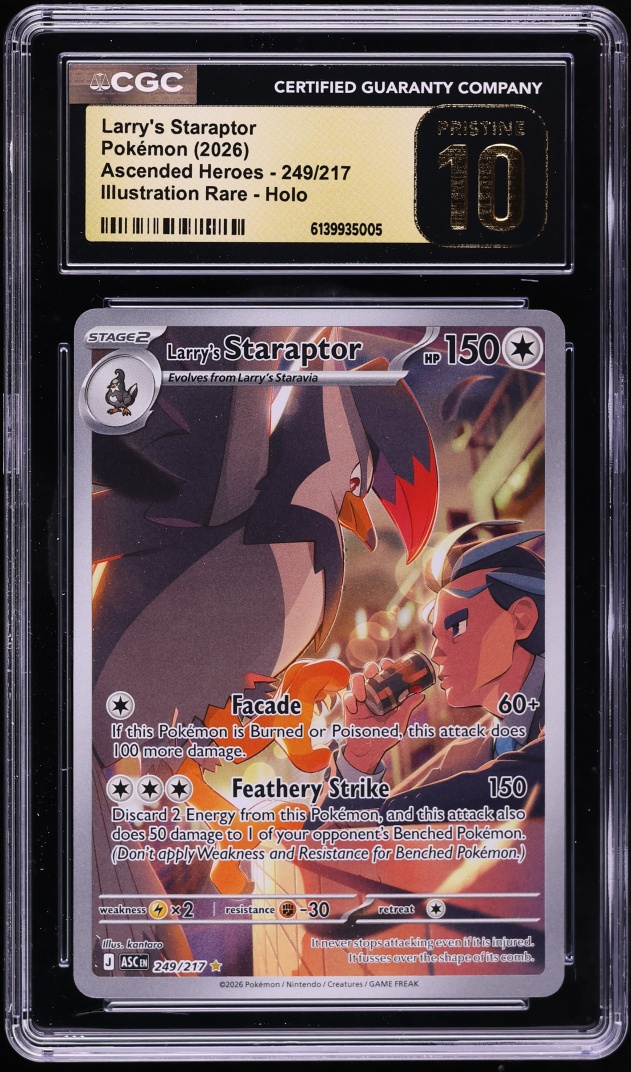 2026 Pokemon Mega Ascended Heroes IR Larry's Staraptor #249 CGC 10 PRISTINE