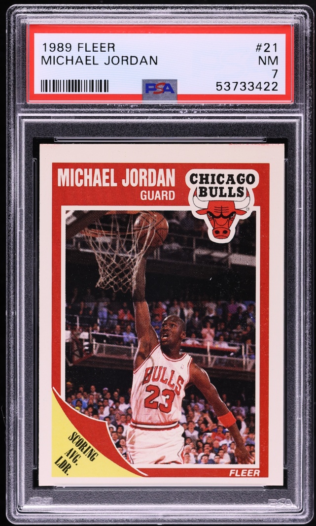 1989 Fleer Basketball Michael Jordan #21 PSA 7 NRMT