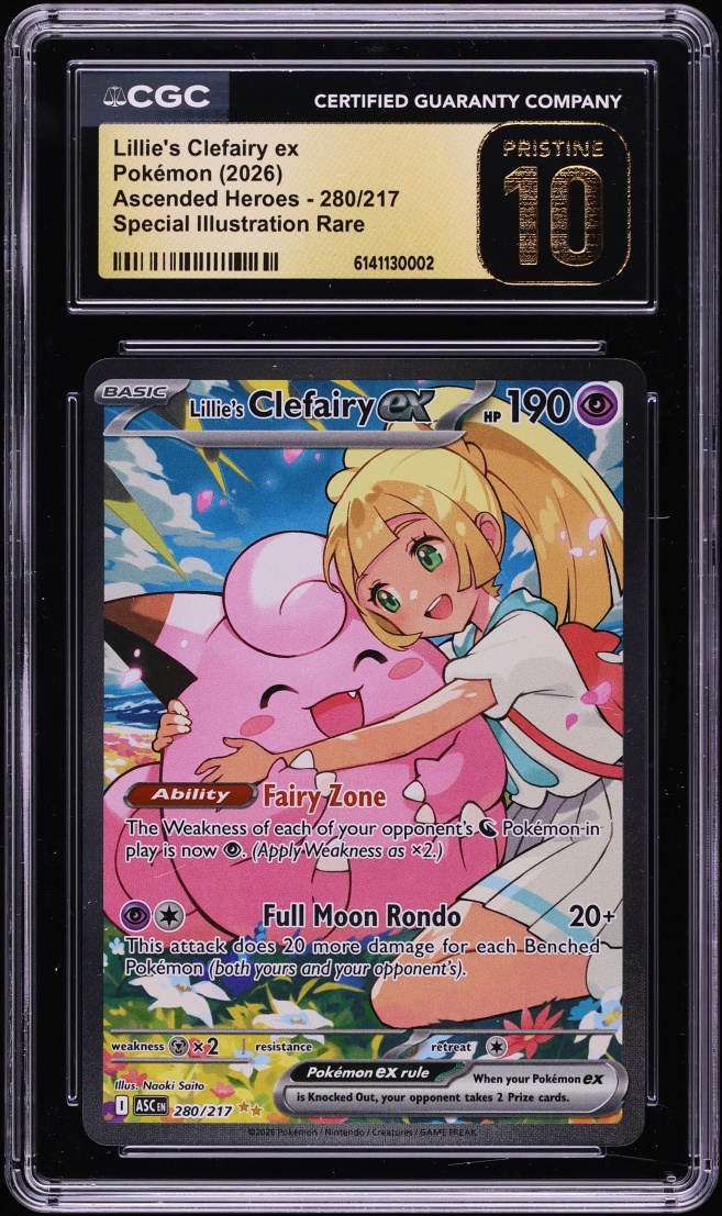2026 Pokemon Mega Evolution Ascended Heroes SIR Lillie's Clefairy ex #280 CGC 10 PRISTINE