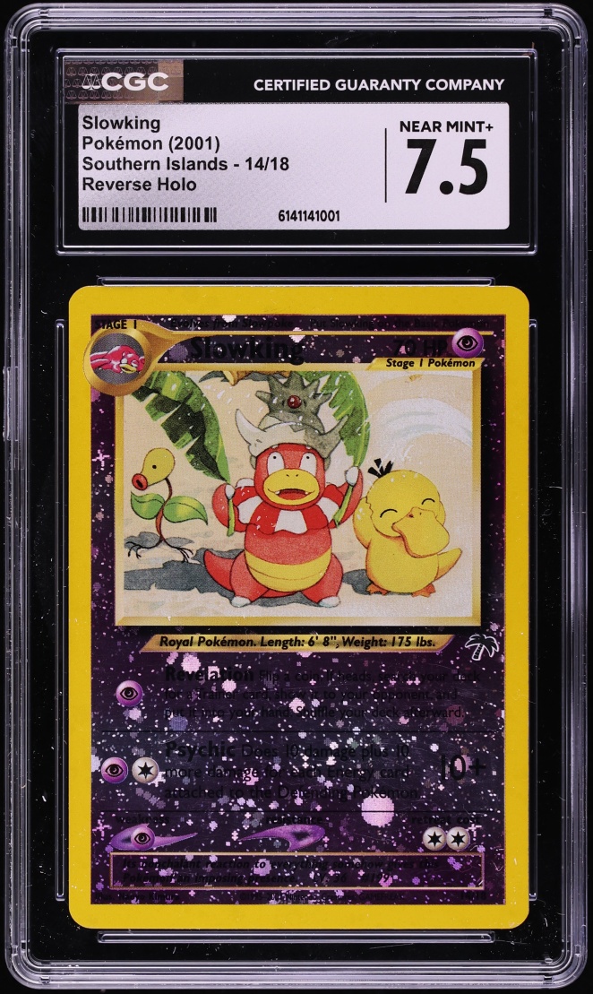 2001 Pokemon Southern Islands Reverse Holo Slowking #14 CGC 7.5 NRMT+