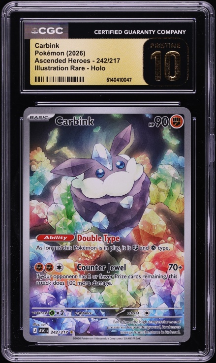 2026 Pokemon Mega Evolution Ascended Heroes IR Carbink #242 CGC 10 PRISTINE