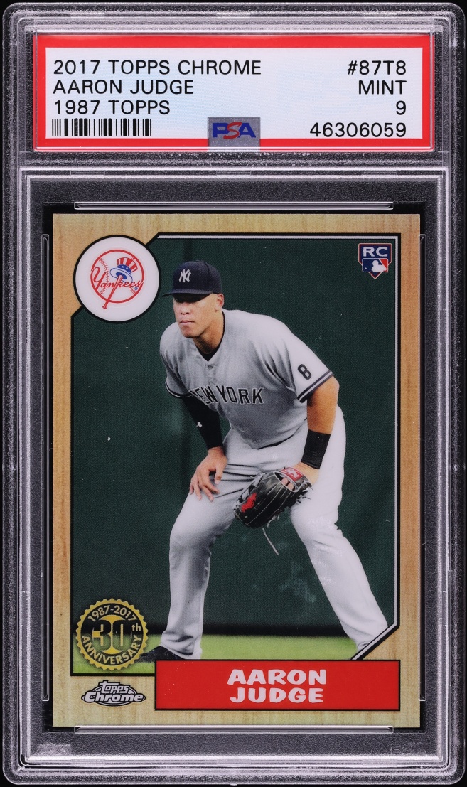 2017 Topps Chrome '87 Aaron Judge ROOKIE #87T-8 PSA 9 MINT