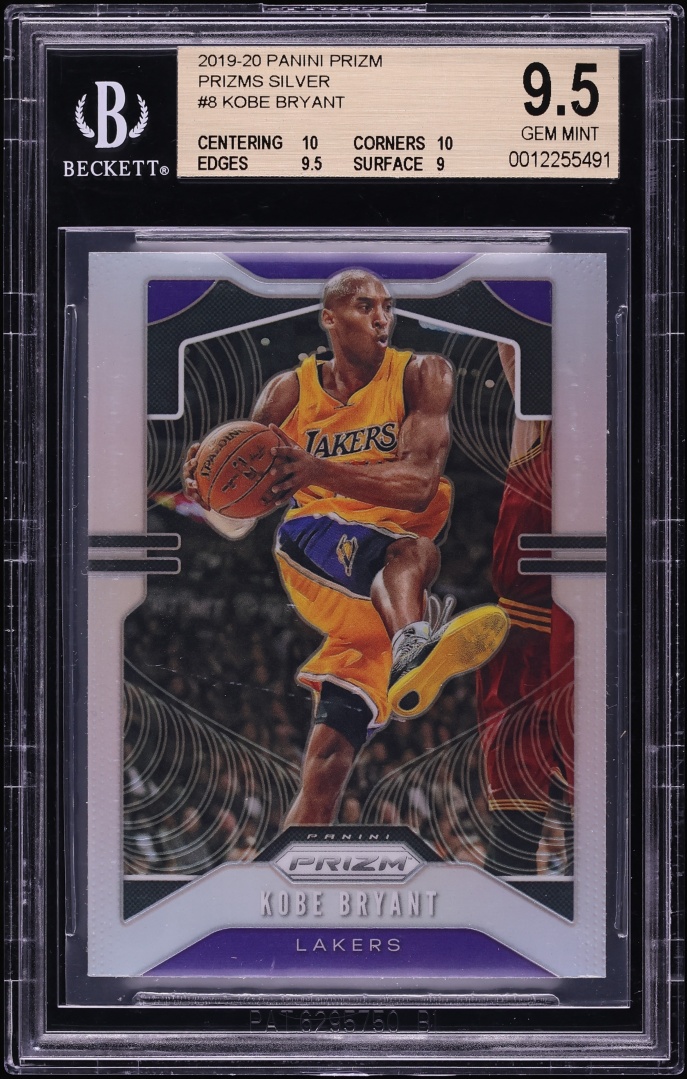 2019 Panini Prizm Silver Kobe Bryant #8 BGS 9.5 GEM MINT