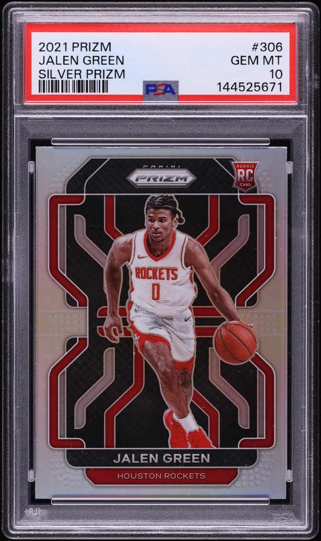 2021 Panini Prizm Silver Jalen Green ROOKIE #306 PSA 10 GEM MINT