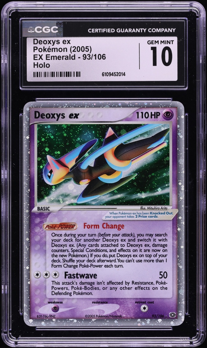 2005 Pokemon EX Emerald Holo Deoxys ex #93 CGC 10 GEM MINT