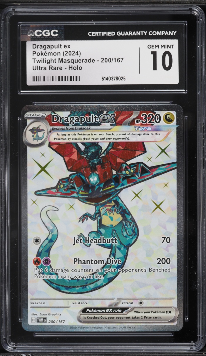 2024 Pokemon Scarlet & Violet Twilight Masquerade Full Art Dragapult ex #200 CGC 10 GEM MINT