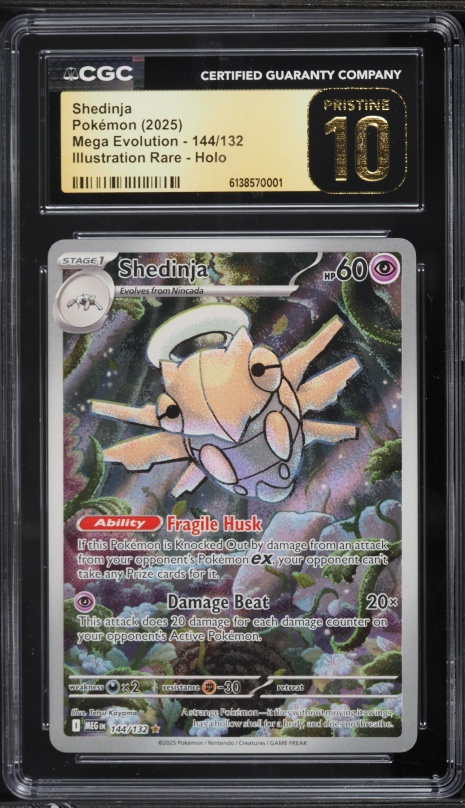 2025 Pokemon Mega Evolution IR Shedinja #144 CGC 10 PRISTINE