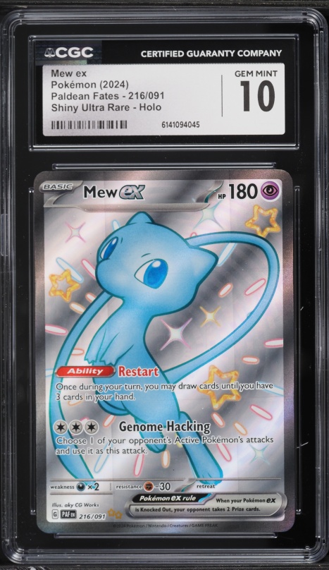 2024 Pokemon Scarlet & Violet Paldean Fates SIR Mew EX #232 CGC 10