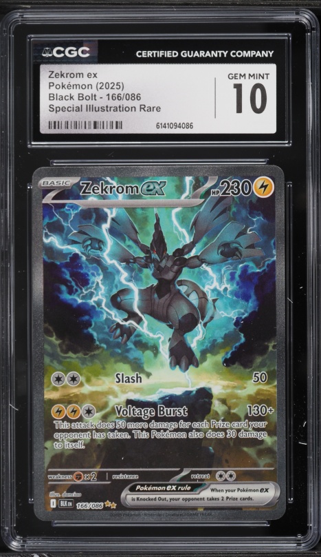2025 Pokemon Scarlet & Violet Black Bolt SIR Zekrom EX #166 CGC 10