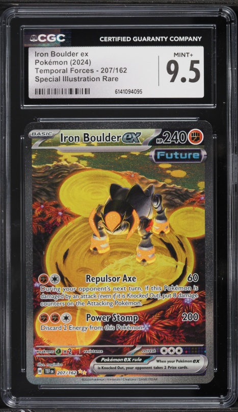 2024 Pokemon Scarlet & Violet Temporal Forces SIR Iron Boulder ex #207 CGC 9.5 MINT+
