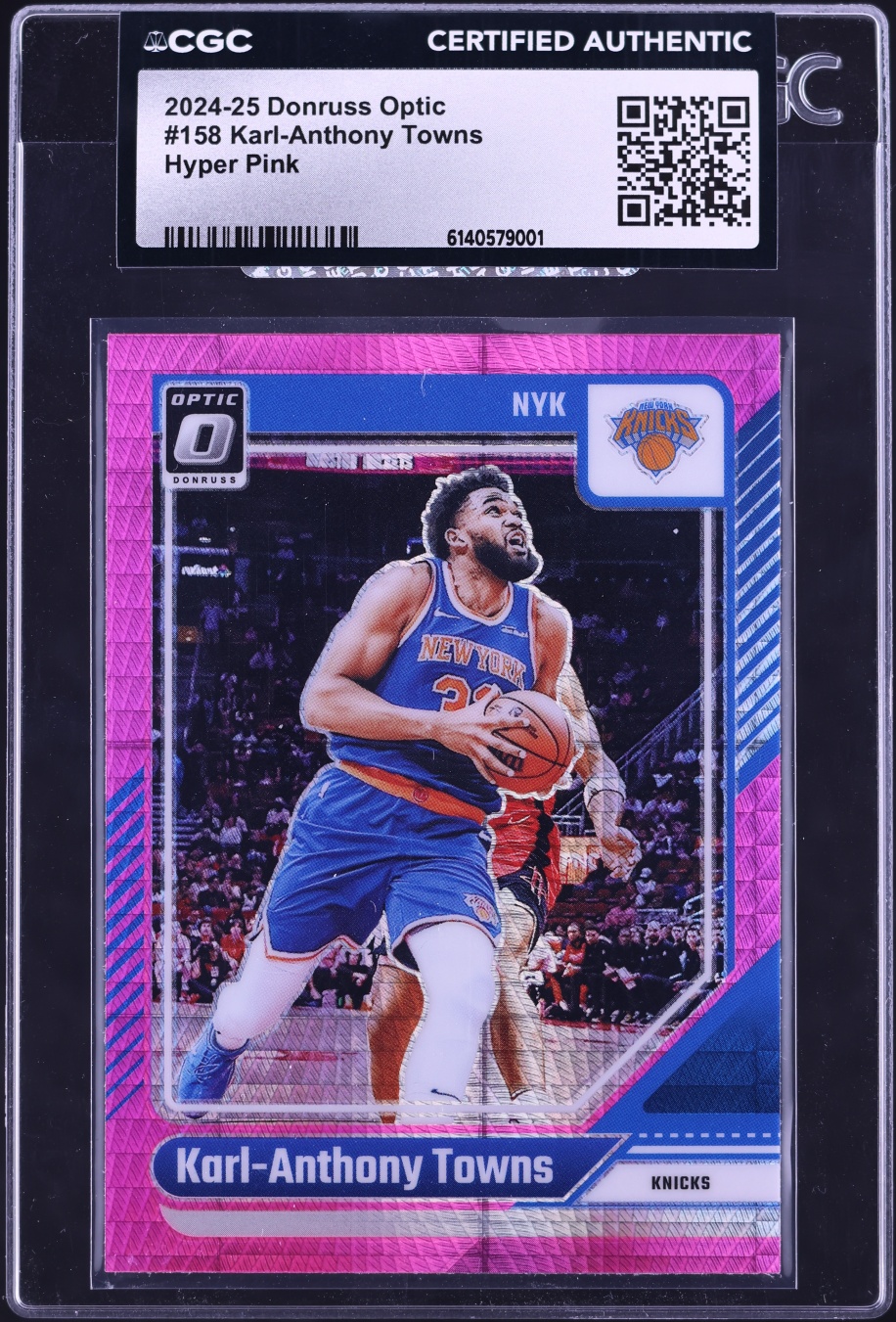 2024 Donruss Optic Hyper Pink Karl-Anthony Towns #158 CGC AUTH