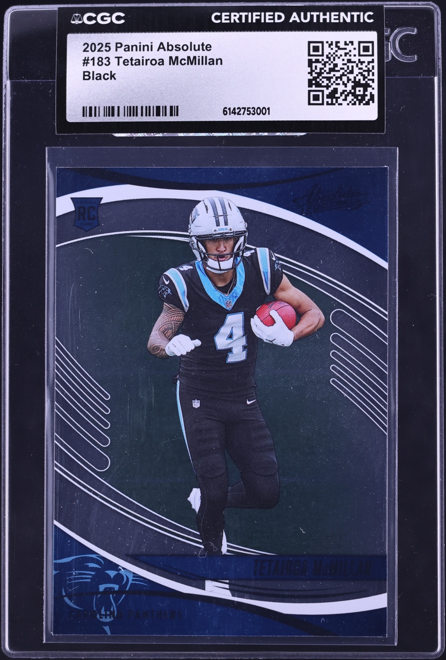 2025 Absolute Black Tetairoa McMillan ROOKIE #183 CGC AUTH