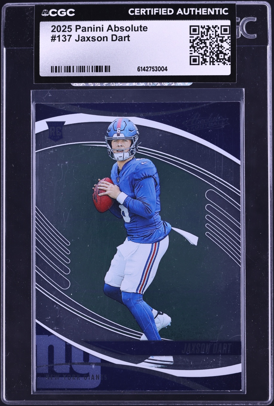 2025 Absolute Football Jaxson Dart ROOKIE #137 CGC AUTH