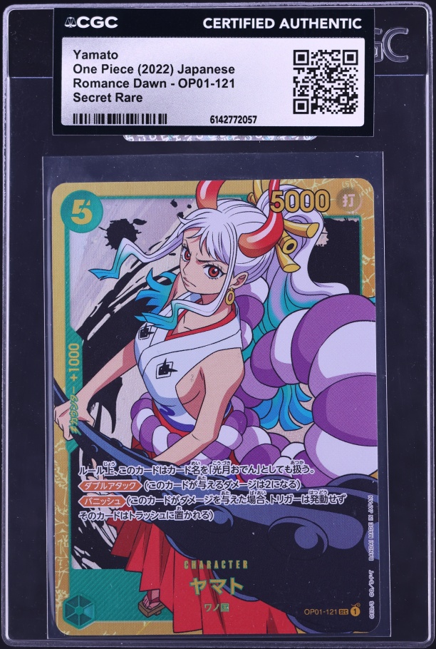 2022 One Piece Japanese Romance Dawn Yamato #OP01-121 CGC 10 PRISTINE on  Fanatics Collect