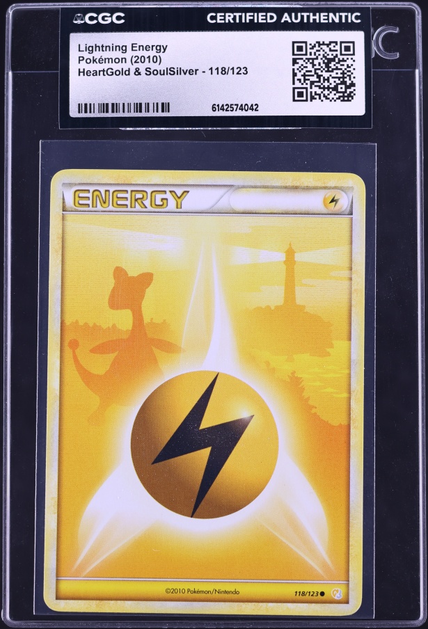 2010 Pokemon HeartGold & SoulSilver Lightning Energy #118 CGC AUTH