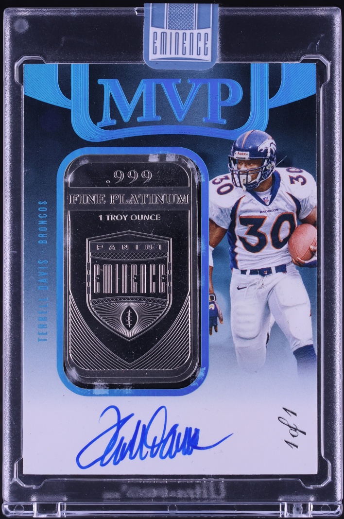 2024 Panini Eminence MVP Platinum Bar Terrell Davis AUTO 1/1 #MVPS-TDS