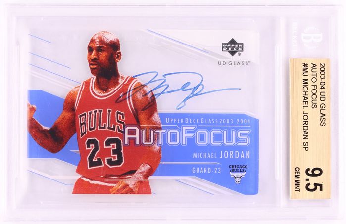 2003 Upper Deck Standing O! Embossed Die-Cut Michael Jordan #9 PSA
