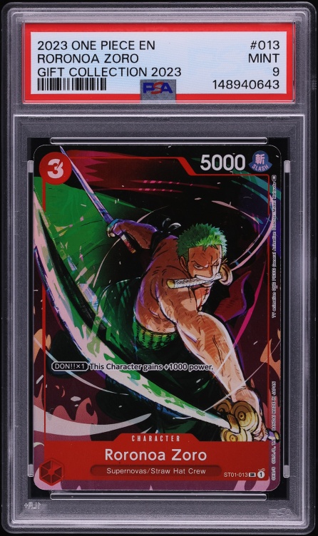 2023 One Piece Gift Collection SR Roronoa Zoro #ST01-013 PSA 9 MINT