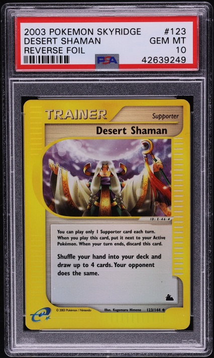 2003 Pokemon Skyridge Reverse Holo Desert Shaman #123 PSA 10 GEM MINT