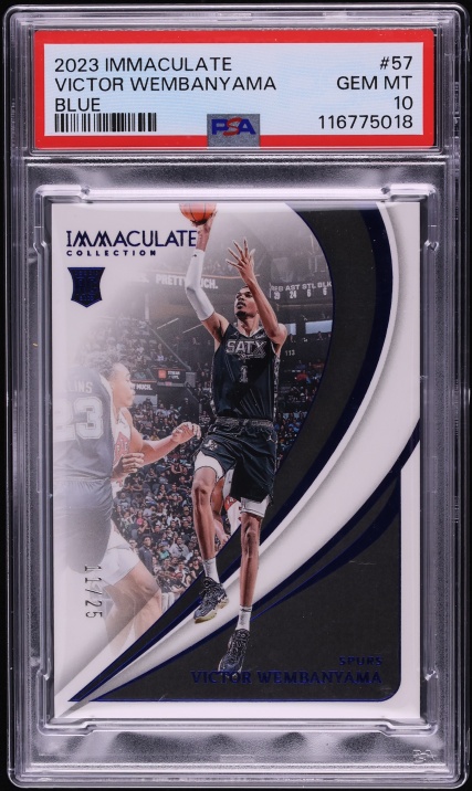2023 Immaculate Collection Blue Victor Wembanyama ROOKIE /25 #57 PSA 10 GEM MINT