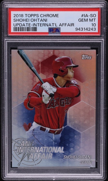 2018 Topps Chrome Update An International Affair Shohei Ohtani ROOKIE #IA-SO PSA 10 GEM MINT