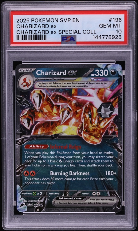 2025 Pokemon Scarlet & Violet Promo Special Collection Charizard ex #196 PSA 10 GEM MINT