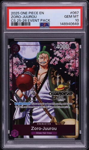 2025 One Piece Championship Event Pack Zoro-Juurou #OP05-067 PSA