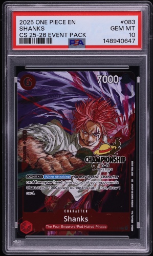 2025 One Piece Promo Championship '25-'26 Event Pack Shanks #P-083