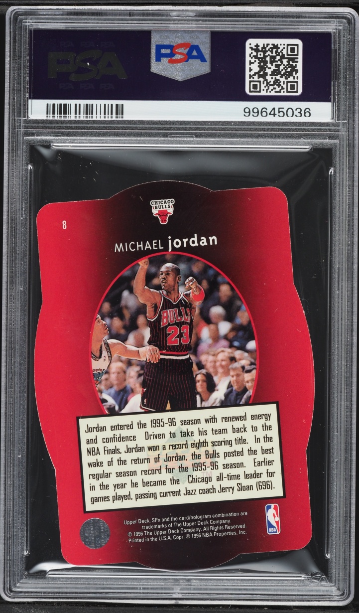 1996 SPx Gold Die-Cut Michael Jordan #8 PSA 8 NM-MT