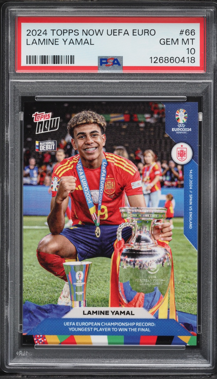 2024 Topps Now UEFA Euro Lamine Yamal ROOKIE #66 PSA 10 GEM MINT