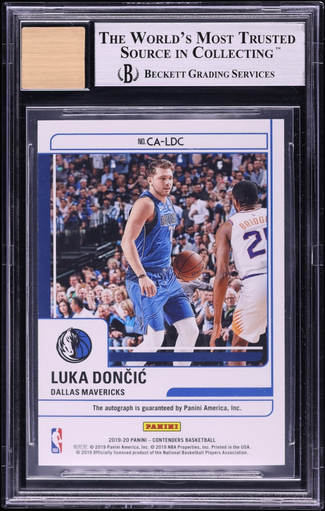 2019 Panini Contenders Luka Doncic AUTO /99 #CA-LDC BGS 9 MINT