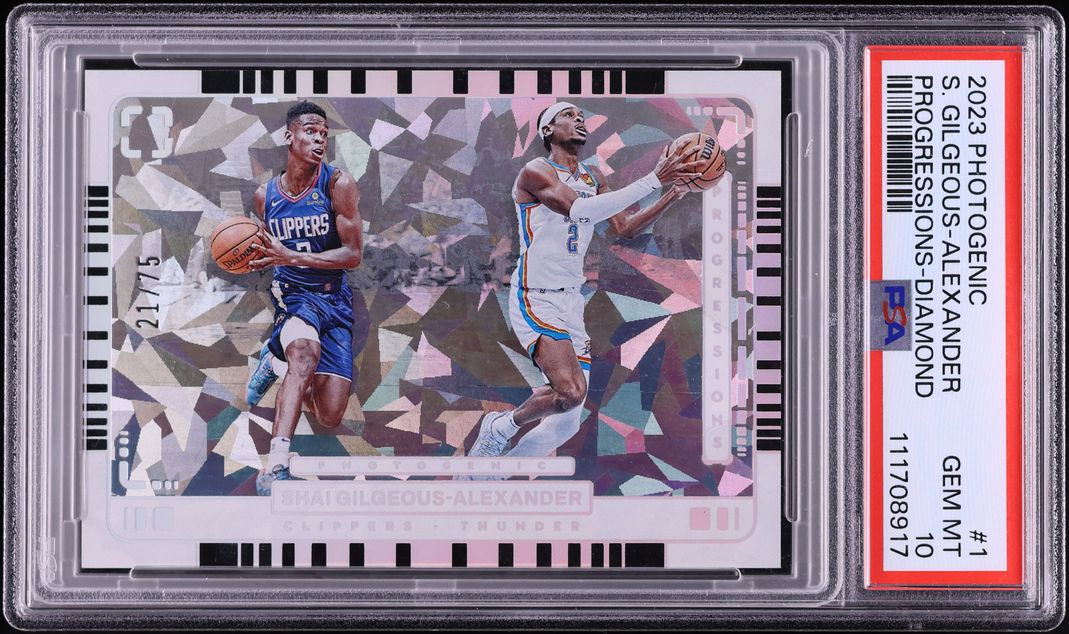 2023 Panini Photogenic Progressions Diamond Shai Gilgeous-Alexander /75 #1 PSA 10 GEM MINT