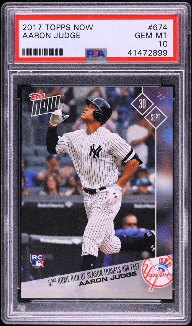 2017 Topps Now Aaron Judge ROOKIE #674 PSA 10 GEM MINT