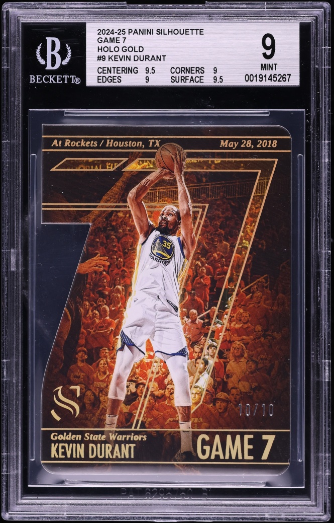 2024 Panini Silhouette Game 7 Holo Gold Die-Cut Kevin Durant 10/10 #9 BGS 9 MINT