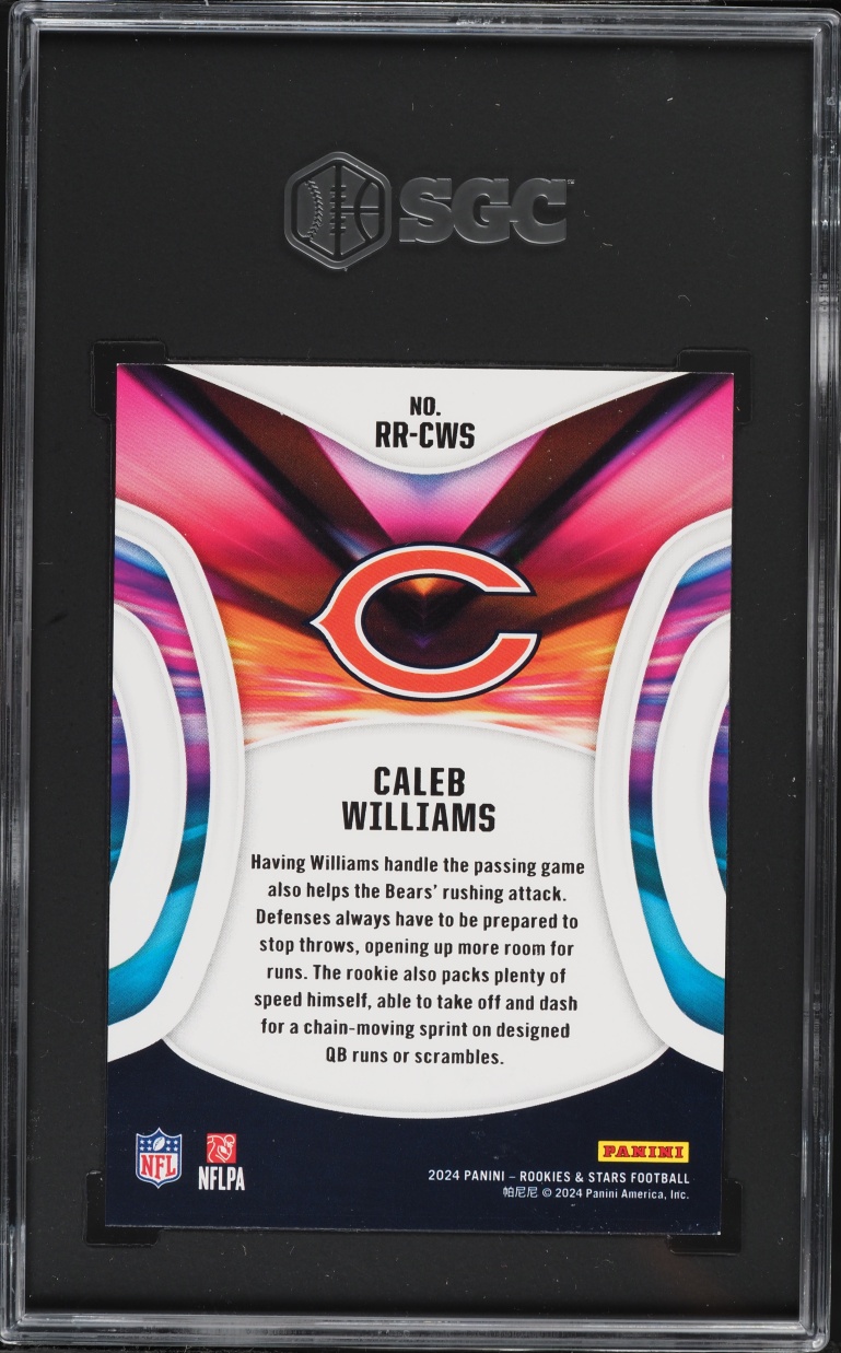 2024 Panini Rookies & Stars Rush Caleb Williams ROOKIE #RR-CWS SGC 9.5 MINT+