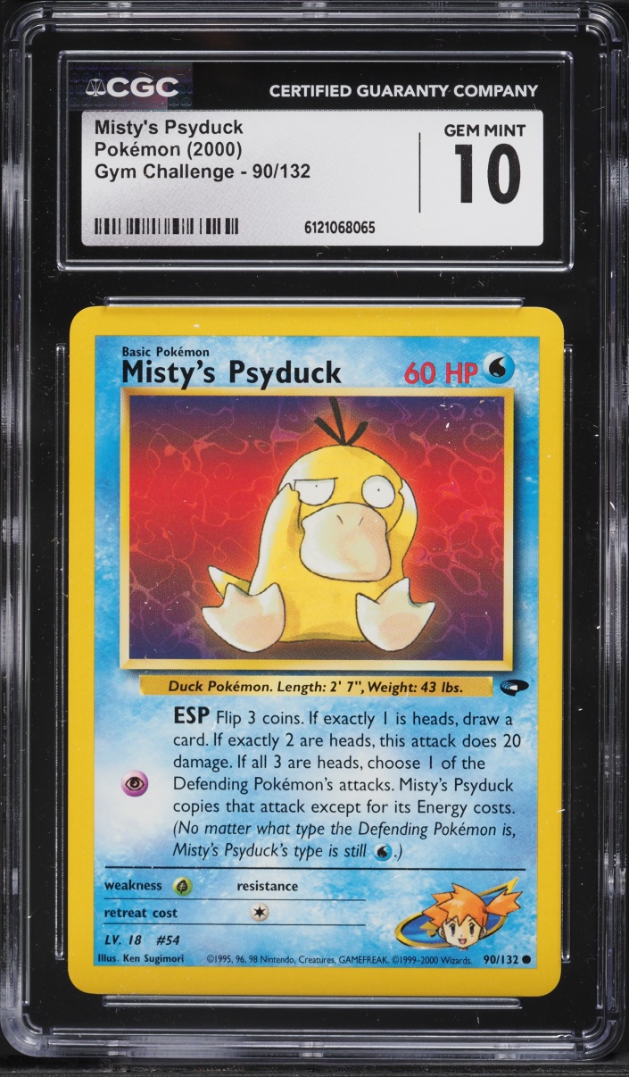 2000 Pokemon Gym Challenge Misty's Psyduck #90 CGC 10 GEM MINT