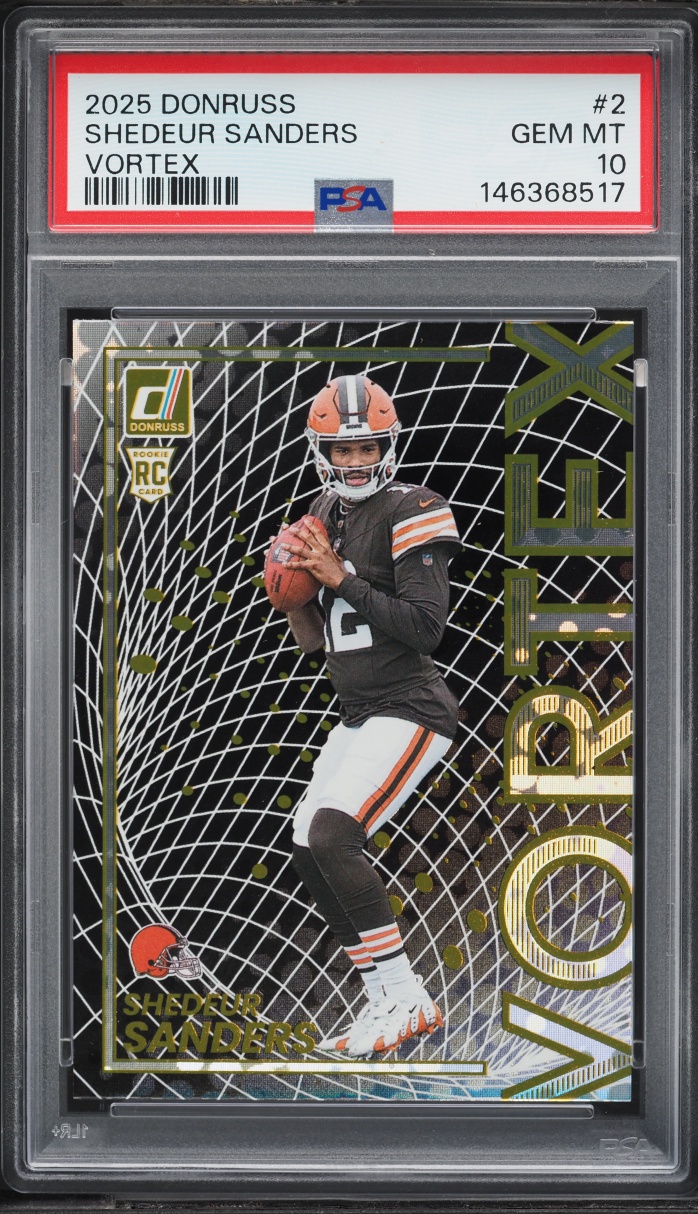 2025 Donruss Vortex Shedeur Sanders ROOKIE #2 PSA 10 GEM MINT
