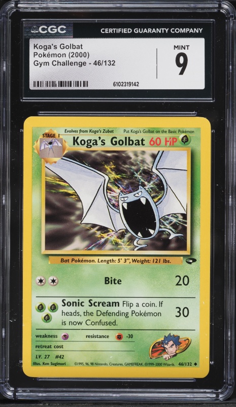 2000 Pokemon Gym Challenge Koga's Golbat #46 CGC 9 MINT
