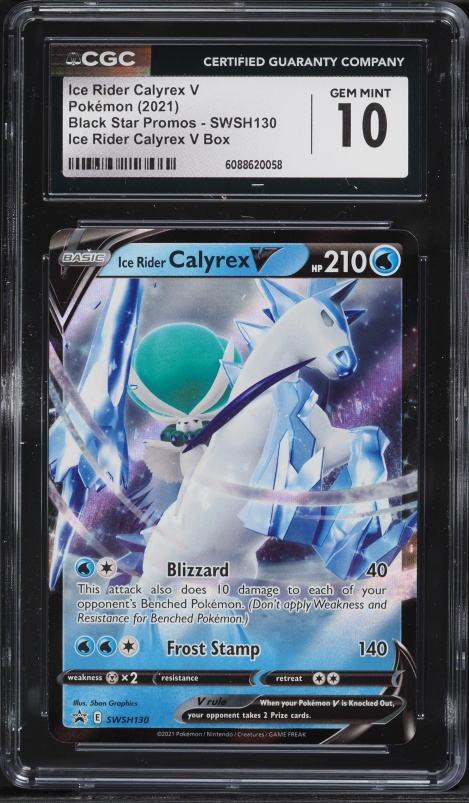 2021 Pokemon Sword & Shield Promo Box Ice Rider Calyrex V #SWSH130 CGC 10 GEM MINT