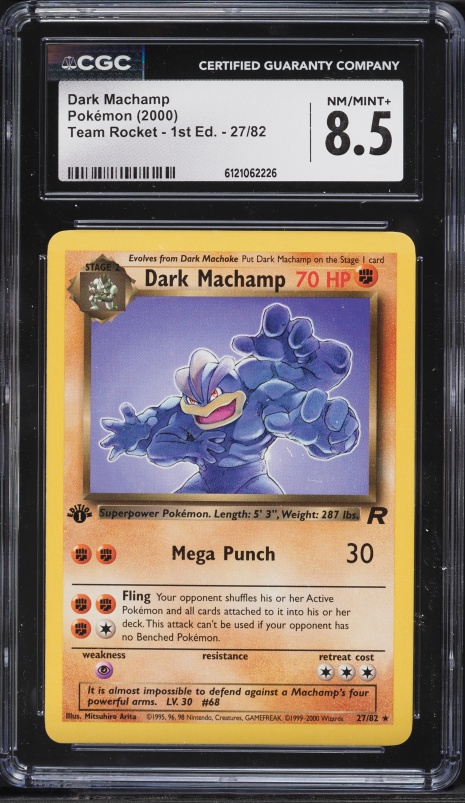 1997 Pokemon Japanese Rocket Gang Holo Dark Machamp #68 CGC AUTH on Fanatics Collect 1997 Pokemon Japanese Rocket Gang Holo Dark Machamp #68 CGC AUTH on Fanatics Collect