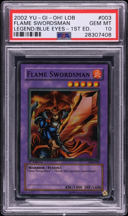 1999 Yu-Gi-Oh! Japanese Bandai 1st Generation Flame Swordsman #36