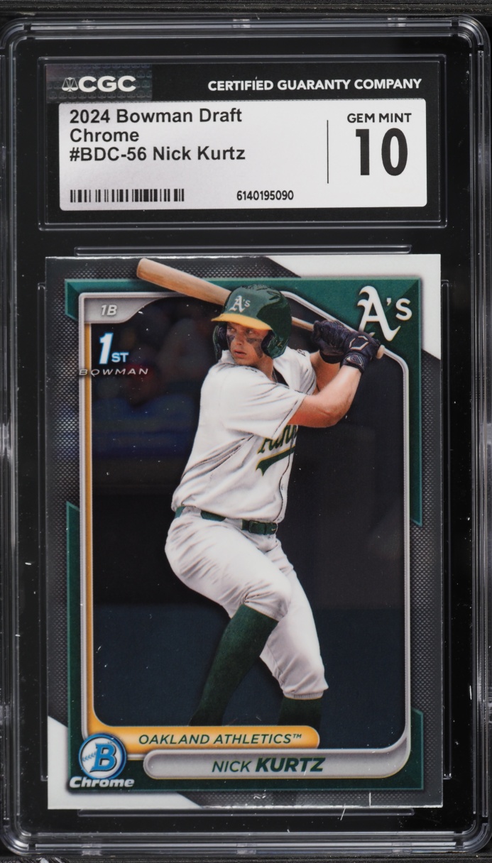 2024 Bowman Chrome Draft Nick Kurtz PROSPECT #BDC-56 CGC 10 GEM MINT