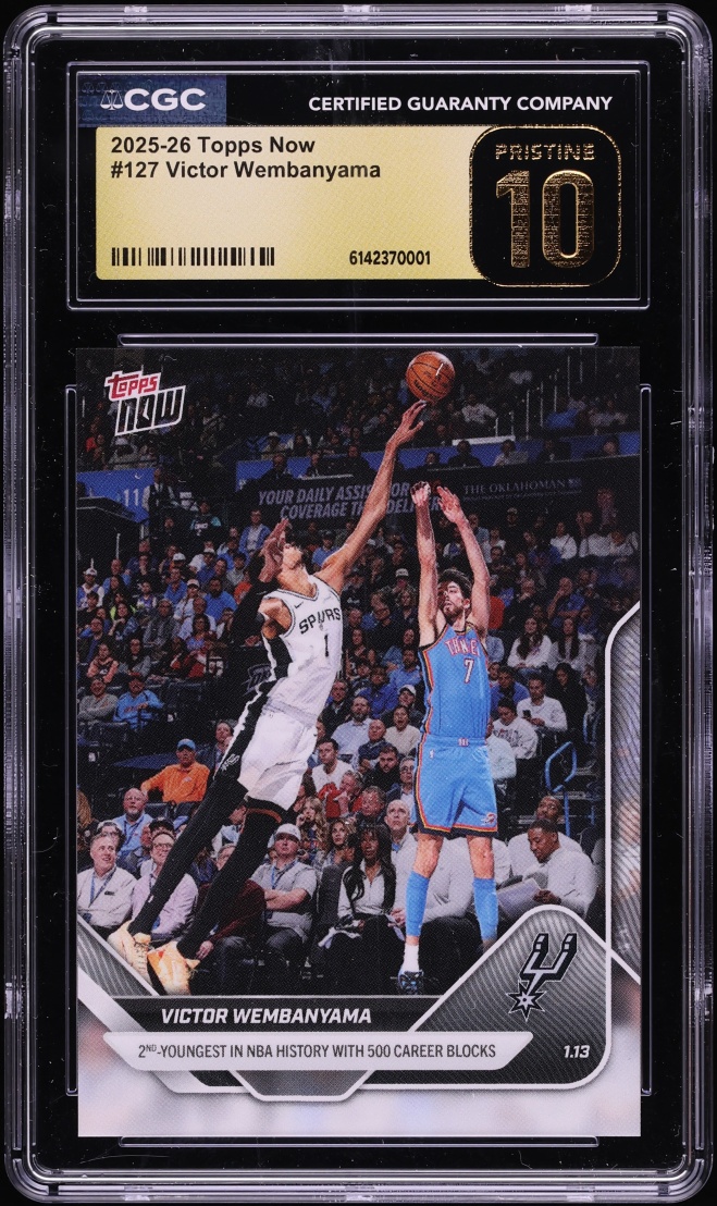 2025 Topps Now Victor Wembanyama #127 CGC 10 PRISTINE