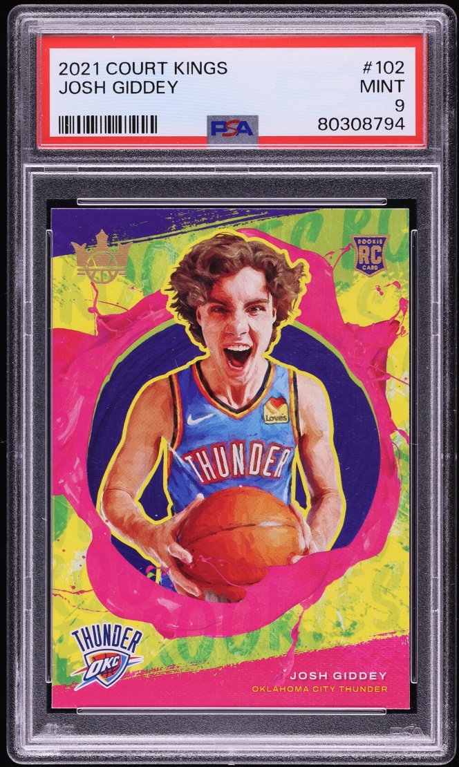 2021 Panini Court Kings Josh Giddey ROOKIE #102 PSA 9 MINT