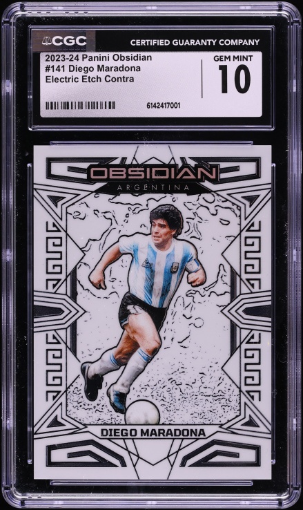 2023 Panini Obsidian Black Colorblast Diego Maradona #3 PSA 9 MINT